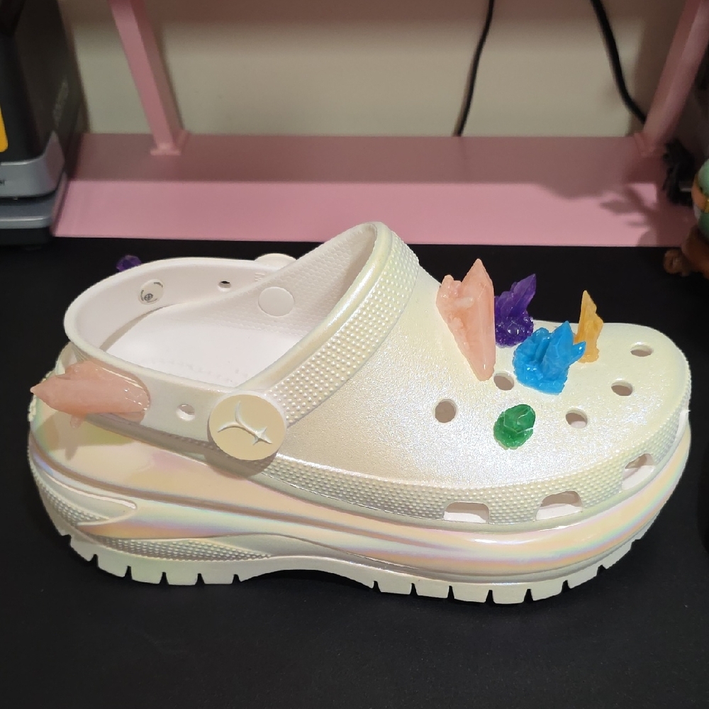 CROCS X Lil Nas X Iridescent Mules with Gem Accents